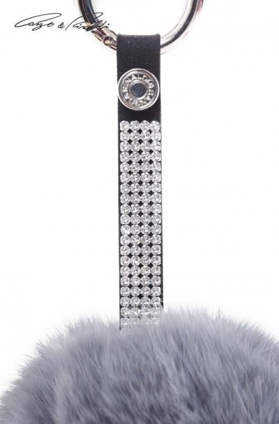 0036 Cango&Rinaldi szőrme kulcstartó/táskadísz (SZFH)