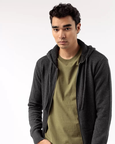 DevergoJeans férfi kötött zipzáras pulóver 50266