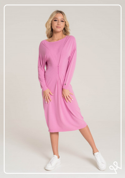 Magenta kötött ruha (MG18239)