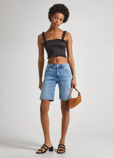 Pepe Jeans női farmershort (Slim Short MW) PL801120MN7_000 (20273)