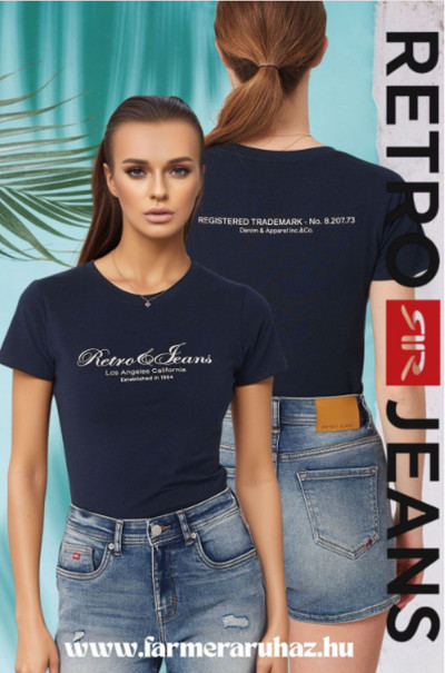 RetroJeans női póló (Vega T-shirt Dark Blue) 251127
