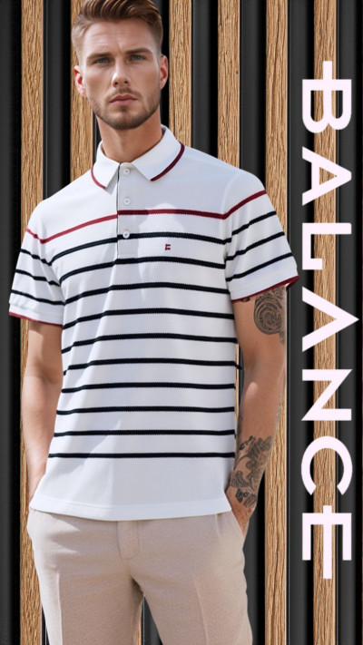 Balance férfi galléros póló (Creb - Slim Fit) 251069