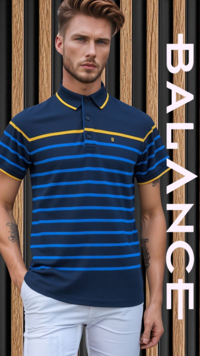 Balance férfi galléros póló (Creb - Slim Fit) 251068