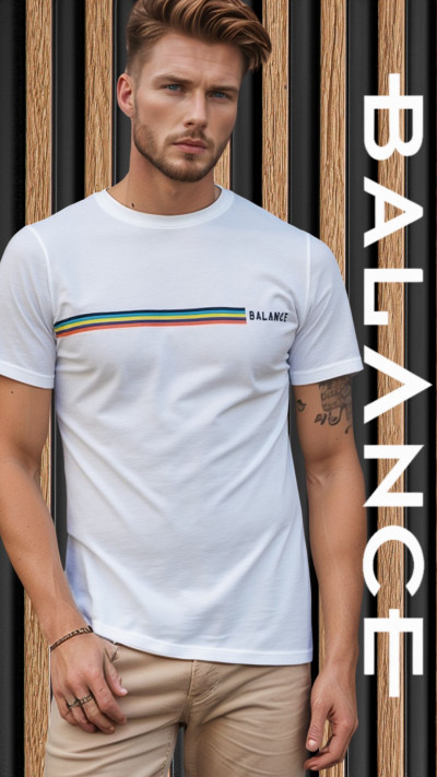 Balance férfi póló (Rainbow - Regular Fit) 251063