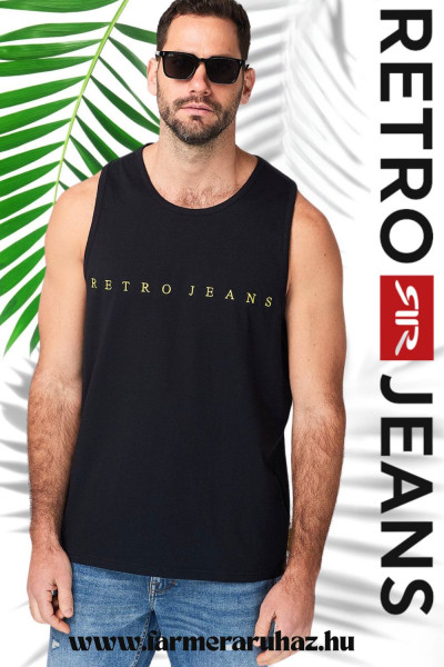 RetroJeans férfi trikó (Mats Tank Top Black) 251170