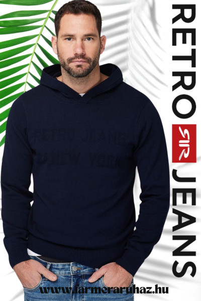 RetroJeans férfi pulóver (Milo Hooded Sweater) 251043