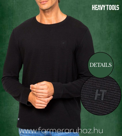 Heavy Tools férfi pulóver (Chambers Black) 252005