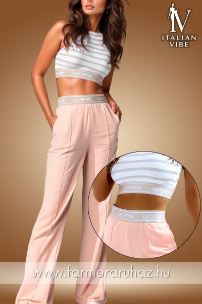 Flawless - La Creme női csíkos szett (Elion) 20083