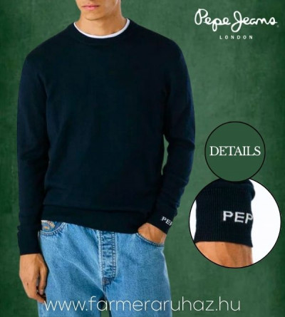 Pepe Jeans férfi kasmír pulóver (Andre Crew Neck) 252087