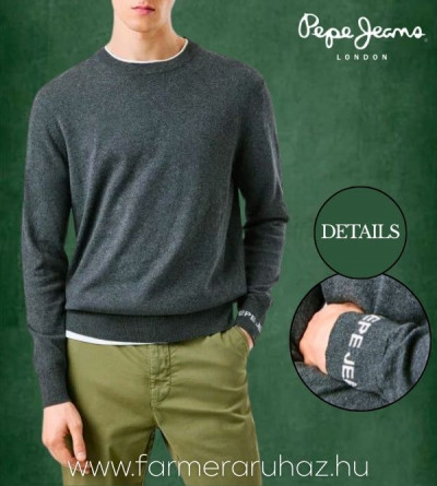 Pepe Jeans férfi kasmír pulóver (Andre Crew Neck) 252088