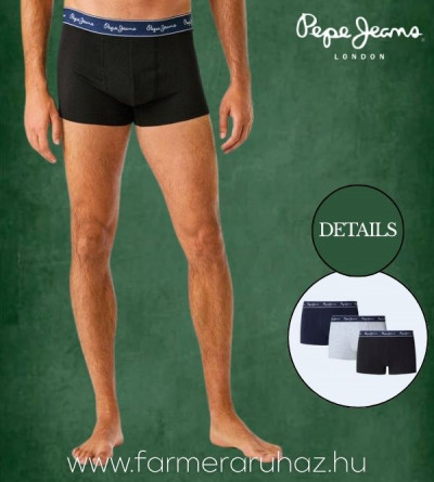Pepe Jeans férfi 3 db-os alsónadrág csomag (Pepe Solid TK 3P) 3.600 Ft/db - 252093