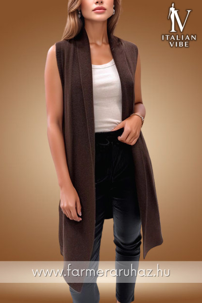 Italian Vibe női kötött hosszított mellény 2520250