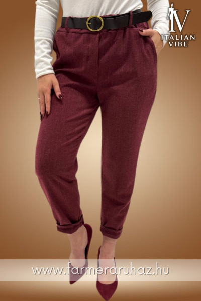 Italian Vibe női nadrág övvel 2530087