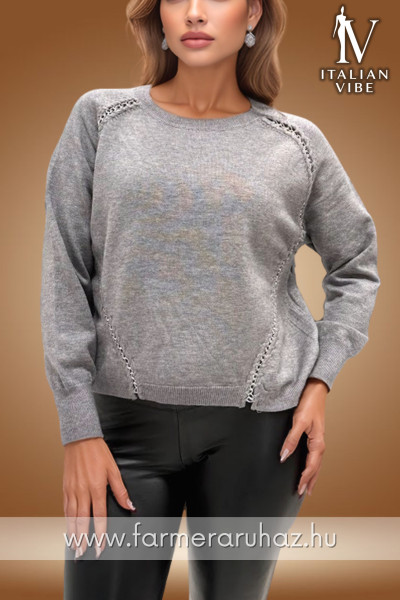 Italian Vibe női lánc betétes kötött felső 2530162