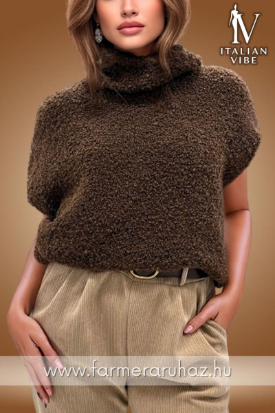 Italian Vibe női gyapjú tartalmú buklé mellény 2530185