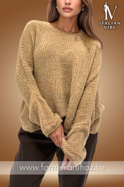 Italian Vibe női gyapjú tartalmú buklé felső 2530189