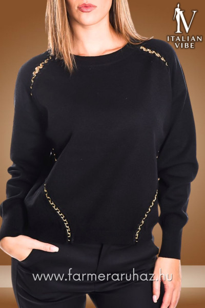 Italian Vibe női lánc betétes kötött felső 2530160