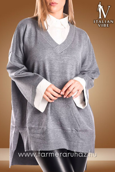 Italian Vibe női ing betétes kötött tunika 2530175