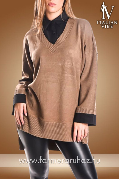 Italian Vibe női ing betétes kötött tunika 2530176