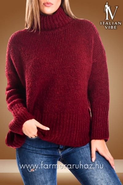 Italian Vibe női gyapjú tartalmú buklé felső 2530193