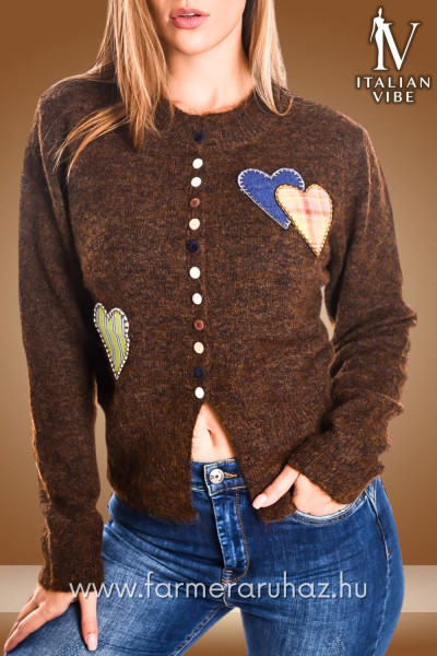 Italian Vibe női gyapjú tartalmú kötött kardigán 2530220