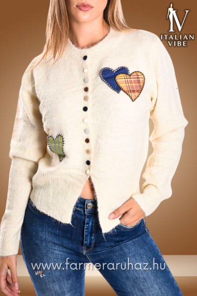 Italian Vibe női gyapjú tartalmú kötött kardigán 2530222