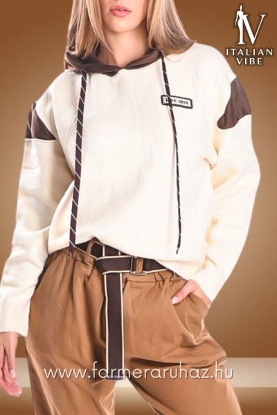 Italian Vibe női kapucnis kötött felső 2530226