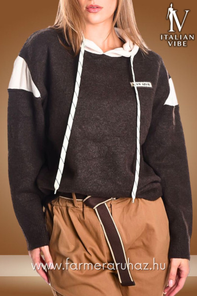 Italian Vibe női kapucnis kötött felső 2530227