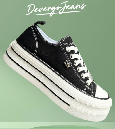 DevergoJeans női platformos sneaker szalagos füzővel (Nina) 261004
