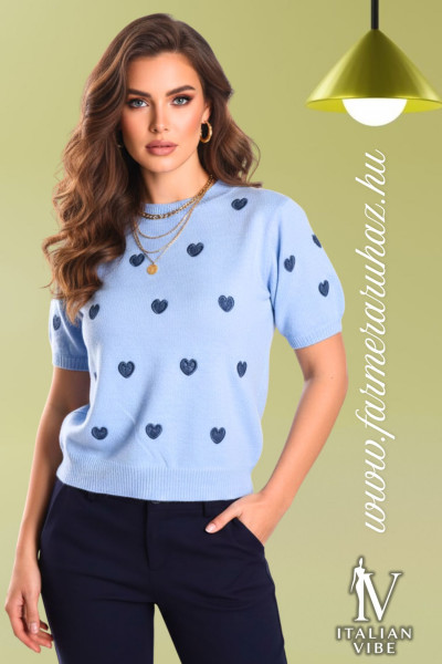 Italian Vibe női rövid ujjú kötött felső 2610147