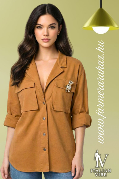 Italian Vibe női farmer ing macival 2610039