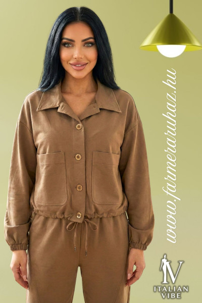Italian Vibe női gombos pamut felső 2610022