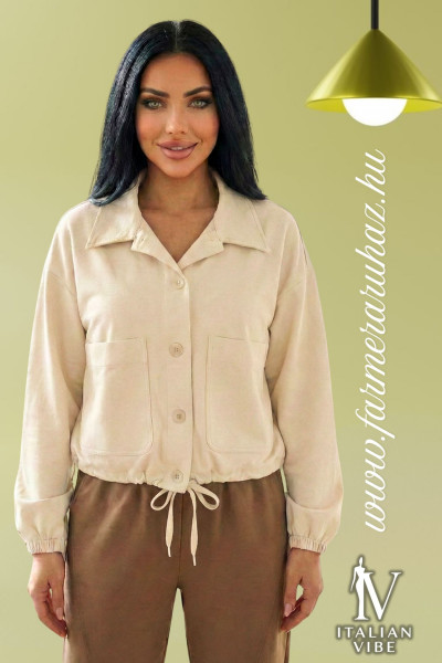 Italian Vibe női gombos pamut felső 2610021