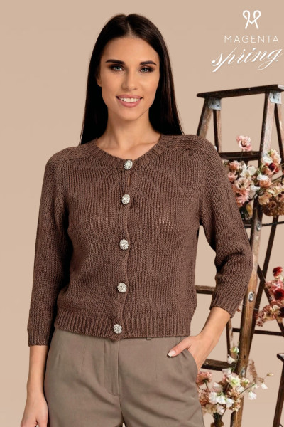 Magenta kötött kardigán (MG261081)
