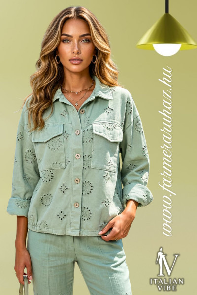 IVB26SS (78261) Italian Vibe női madeira farmer ing 2620005