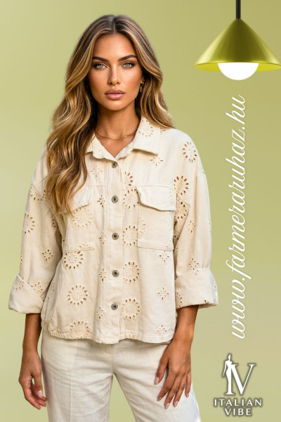 IVB26SS (78261) Italian Vibe női madeira farmer ing 2620006