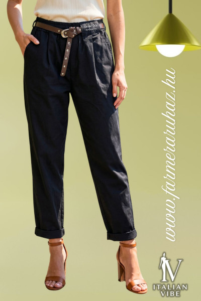 Italian Vibe női prémium nadrág övvel (2620013)