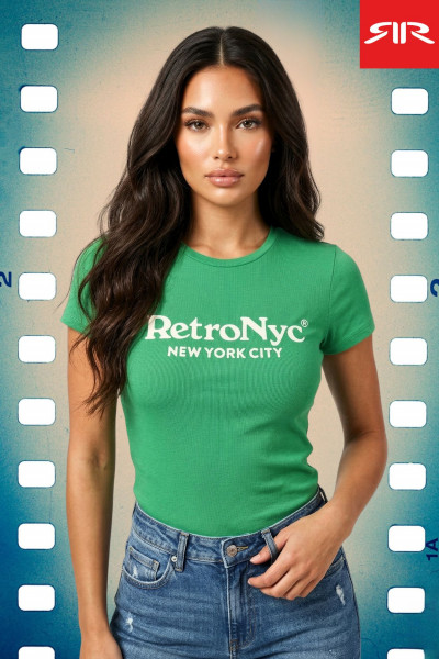 Retro női póló (Ellie T-shirt Neon green) 261061