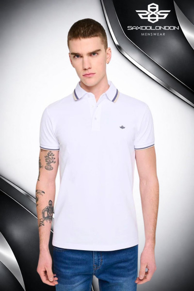 SaxooLondon férfi galléros póló (Codega) 261014