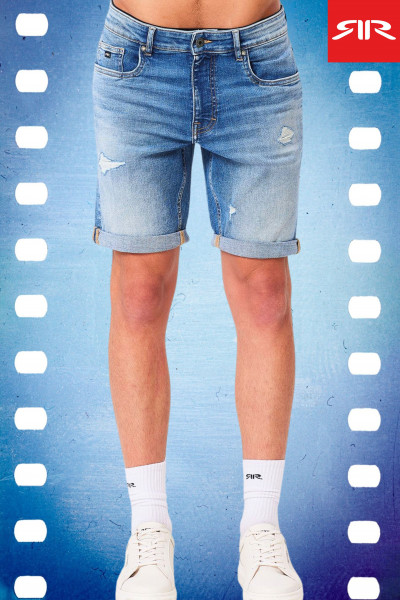 RetroJeans férfi farmershort (Stud Denim Shorts W0556) 261170