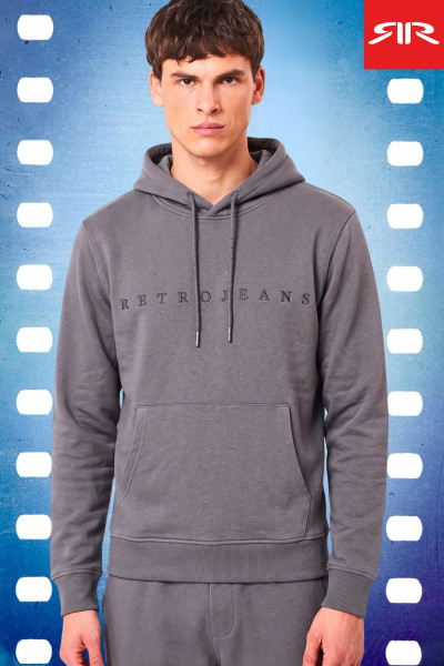 RetroJeans férfi jogging felső (Maxim Hoodie Jogging Top Asphalt) 261302