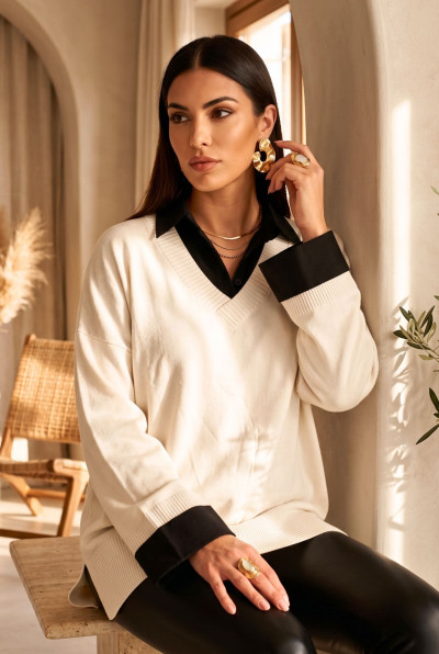 Italian Vibe női ing betétes kötött tunika 2530177