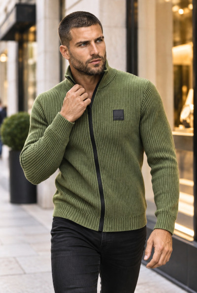 RetroJeans férfi kötött pulóver (Carlton Zipup) 252031