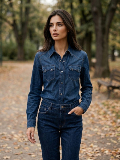 Italian Vibe - Női farmer ing (264089)