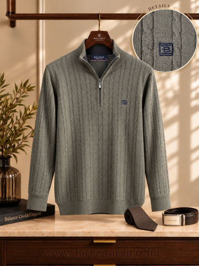 Balance férfi kötött pulóver (HalfZip'26) 262054